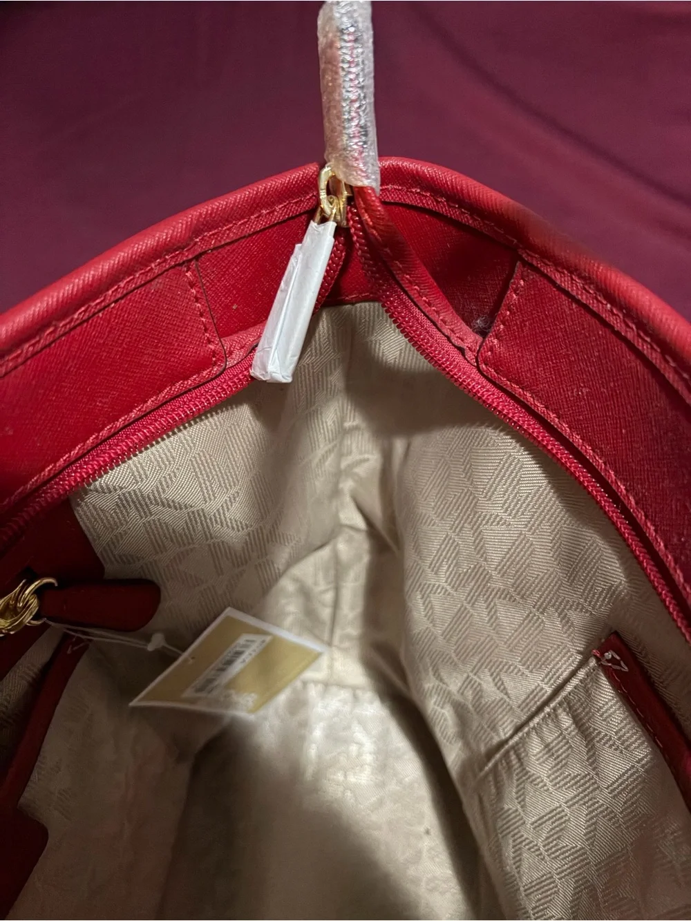 Michael Kors Red Tote Bag